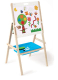 Scratch - Easel 2-sided Black and white board. Kids Magnetic erasable board