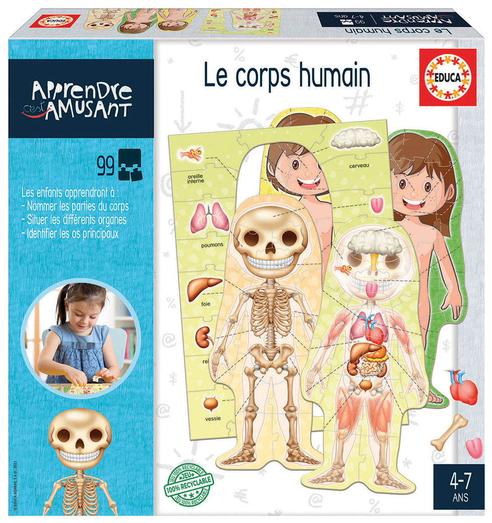 Human body parts_ Body Anatomy Play Set_French version_ Le Corps Humain_Jouet éducatif pour apprendre les parties du corps -