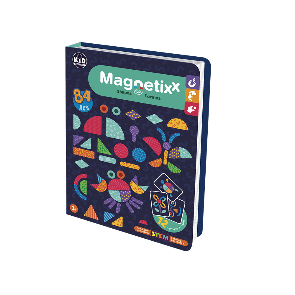 Boîte de formes et de couleurs magnétiques pour enfants_ Cartes de puzzle assorties